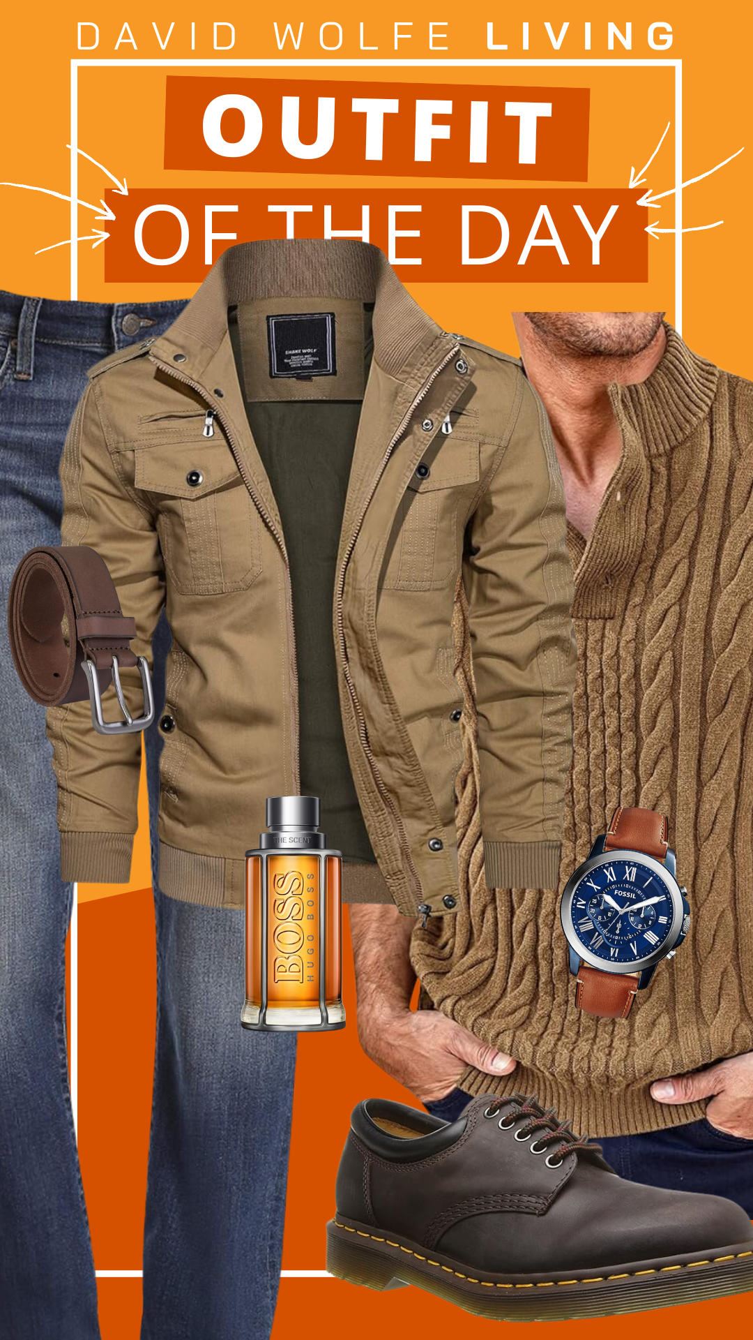 Rugged Fall Style: Layered Look with Classic Browns